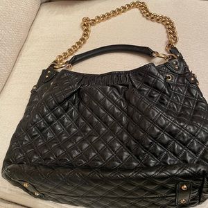 Marc Jacobs Quilted Bag with Top Handle and Detachable Gold Chain